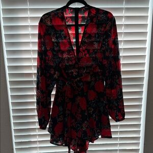 Floral Long Sleeve Romper